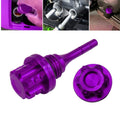 Purple CNC Motorcycle for Engine Oil Level Gauge Cap Customizable Design