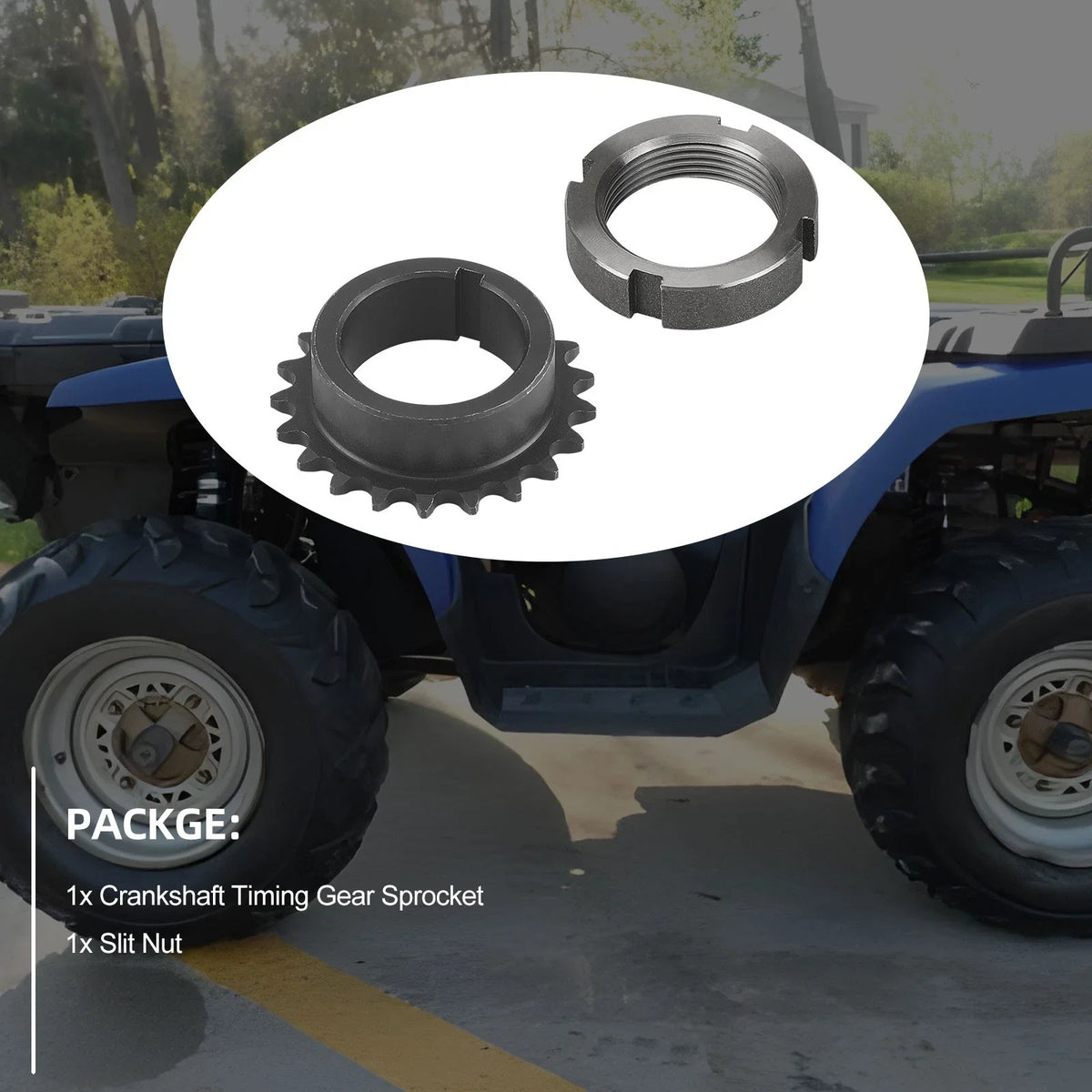 Crankshaft Timing Gear Sprocket & Nut for Polaris Sportsman 400 HO (2008–2014)
