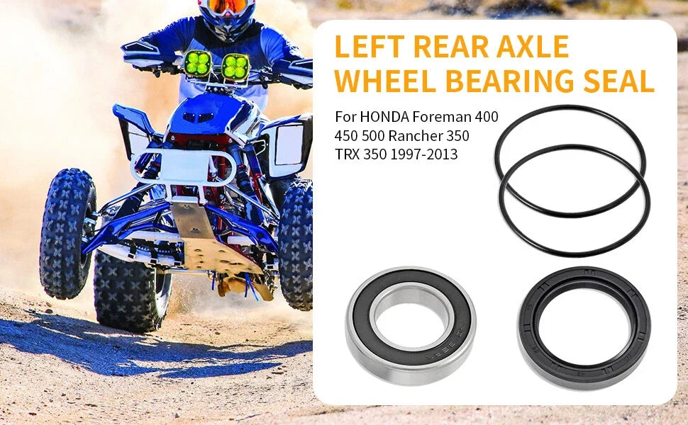Left Rear Axle Wheel Bearing Seals for Honda Foreman TRX520 (2020–2023)