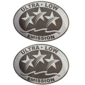 Set of 2 Ultra Low Emission Outboard Graphic Stickers - Light Gray