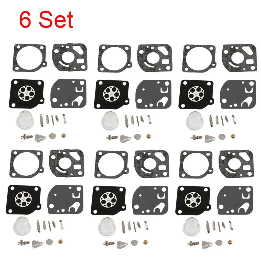 Set of 6 Carburetor Repair Parts for Poulan Craftsman Trimmer (Zama C1Q C1U RB-47)