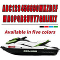 3"Custom Boat Registration Numbers Decal Sticker 4 Sets of A-Z 4 Sets of 0-9 Red