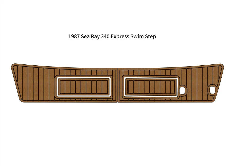 Swim Platform Pad for Sea Ray 340 Express (1987) - EVA Foam Teak Deck Flooring