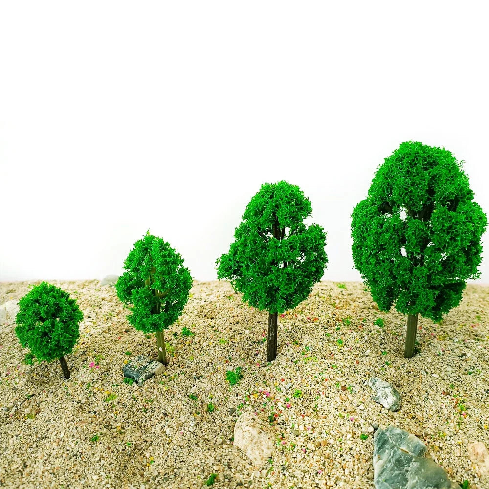 10Pcs 3.14" Model Trees for Garden Train Railway Diorama