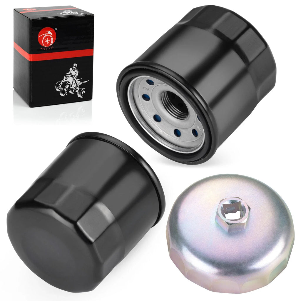 2Pcs Oil Filter & Wrench Tool for Honda Shadow 700 750 800 (VT700C VT750C VT800C)