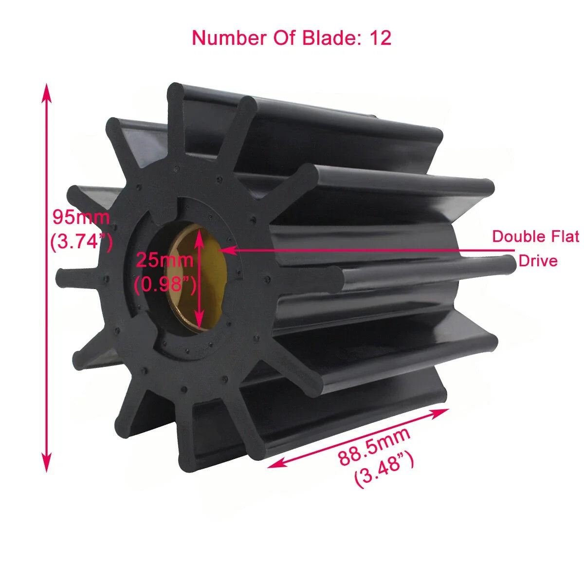 Impeller for Jabsco Marine Diesel Pump (17370-0001)