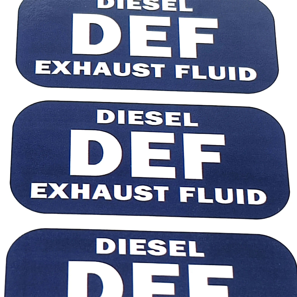 DEF Diesel Exhaust Fluid Sticker Decal for All Vehicles (Weatherproof)