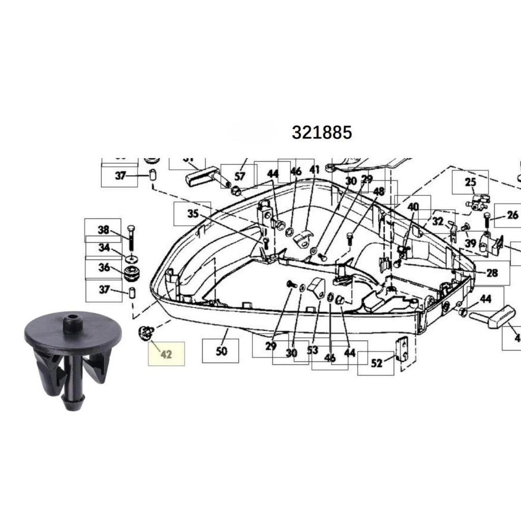 Tell Tale Water Spray Nipple for Johnson Evinrude OMC (0321885)