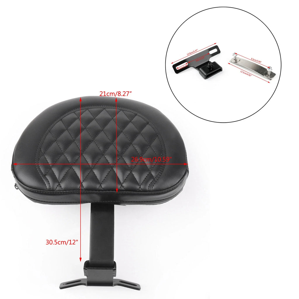 Driver Backrest Pad for Harley-Davidson FLSTF Heritage Softail (2007–2017)