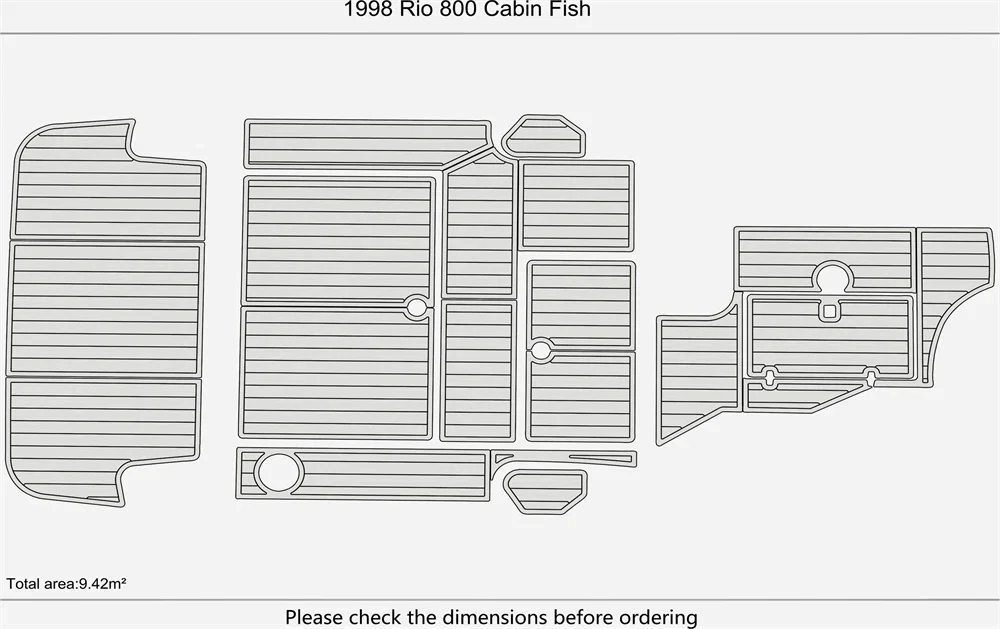 EVA Pad Teak Flooring Mat for Rio 800 (1998)