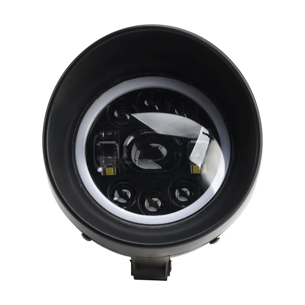 9-Bulb Beam Headlight Fog Lamp for Racer Bobber Chopper (Custom Fit)