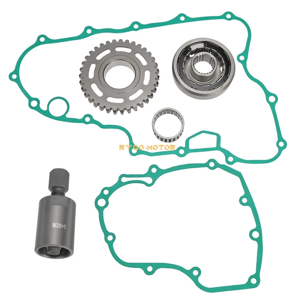 Starter Clutch Gear Kit w/Gasket & Flywheel Puller for Honda TRX450ER (2006–2014)