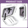 12.7" Square Anodized Aluminum Boat Deck Hatch & Lid Porthole Window