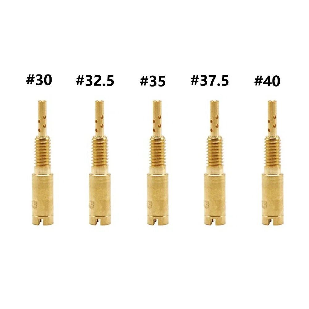 5Pcs Carburetor Pilot Slow Jet #30-32.5-35-37.5-40 for Mikuni RS HS HSR VM28 (N/A)