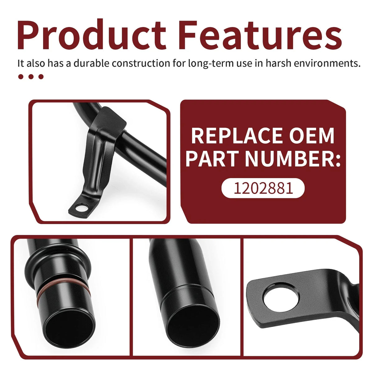 Oil Fill Tube 1202881 for Polaris RZR 800 (2008–2014) Ranger 800 (2011–2016)