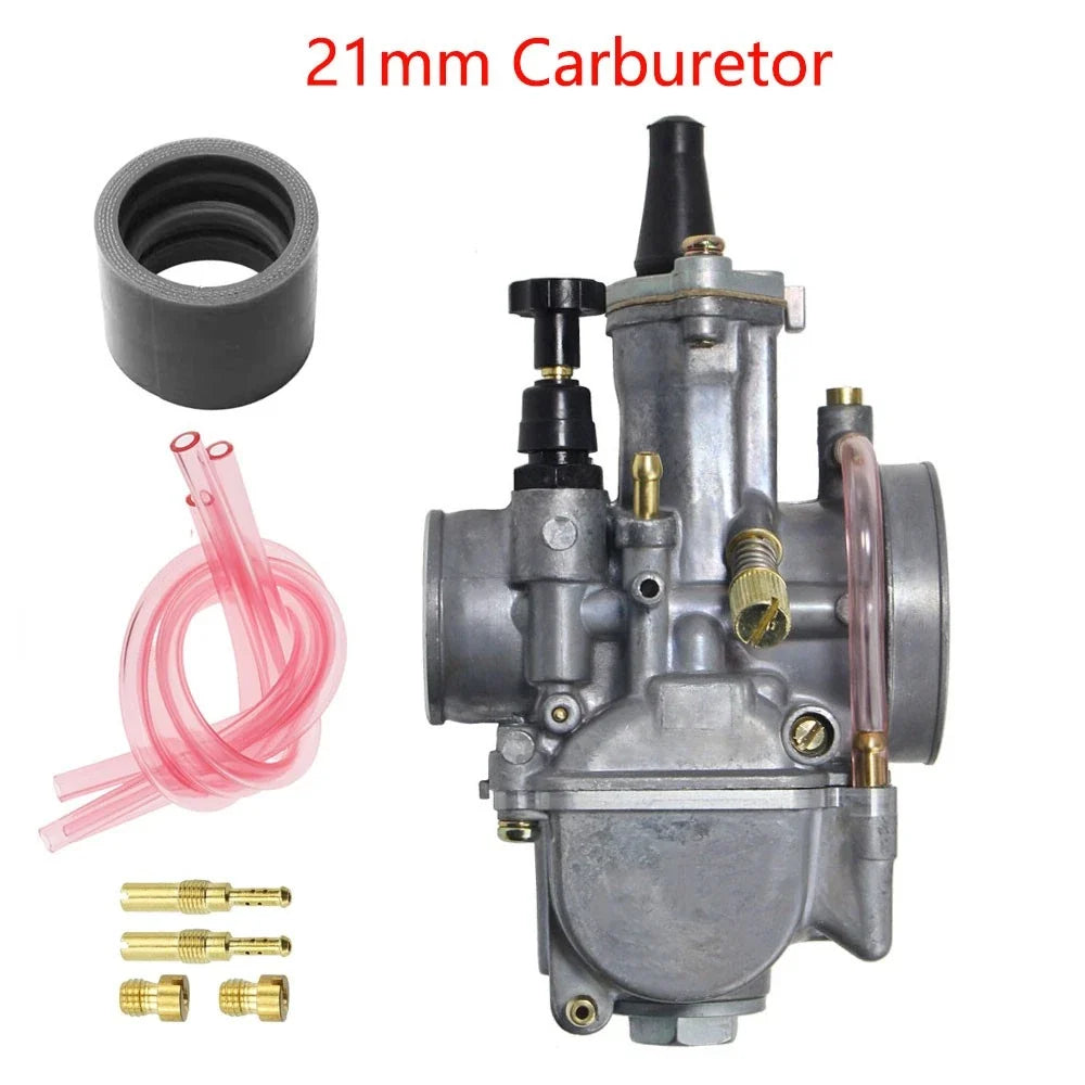 21mm Carburetor with Power Jet for PWK21 Carb 50-100cc Engine (2/4 Stroke)