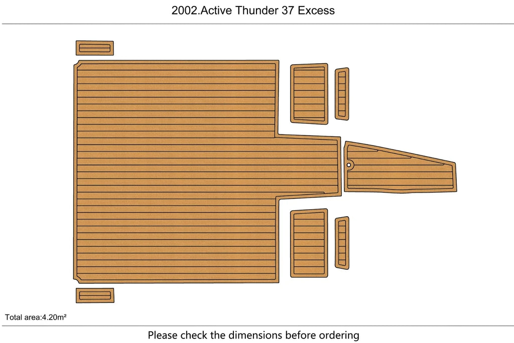 EVA Foam Teak Deck Flooring for Active Thunder 37 Excess (2002)