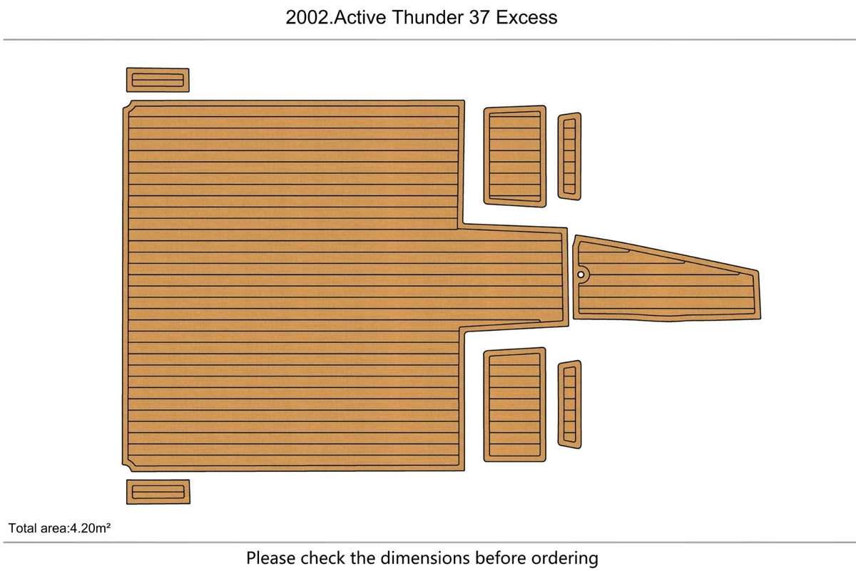 EVA Foam Teak Deck Flooring for Active Thunder 37 Excess (2002)
