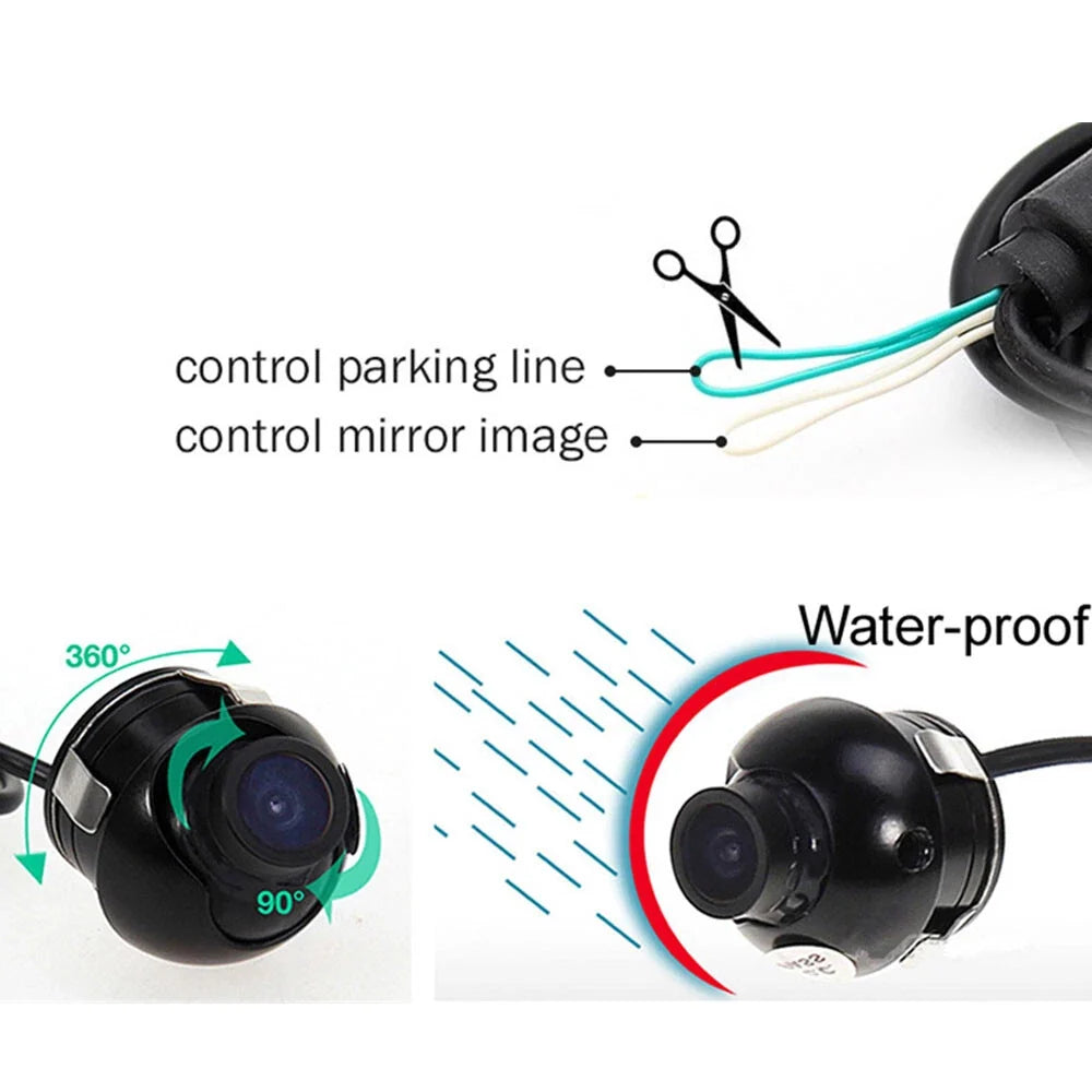 170° Reverse Camera for Car (Waterproof, HD Night Vision)