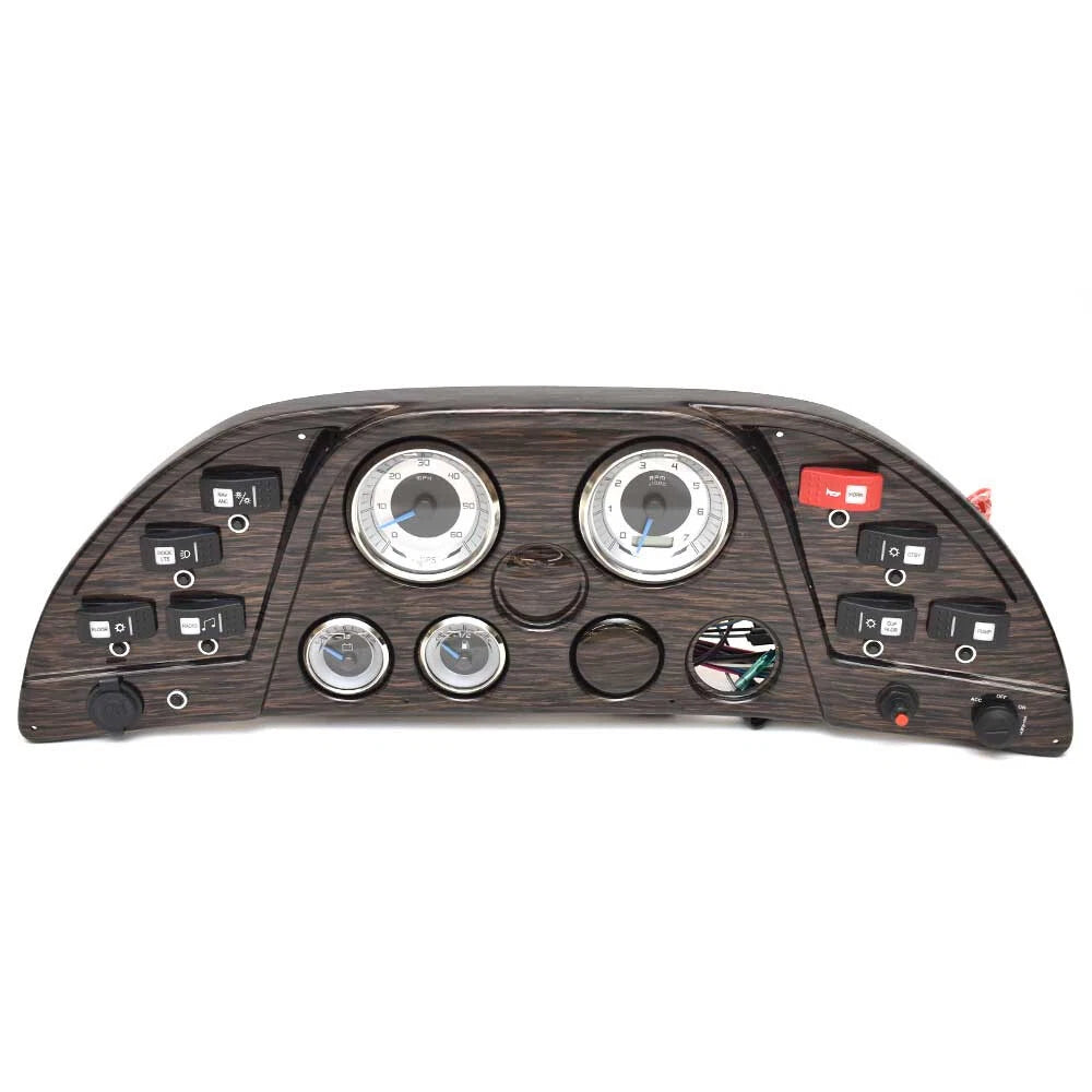 Smoker Craft Boat Dash Panel 501021 - with Faria Gauges Faux Woodgrain