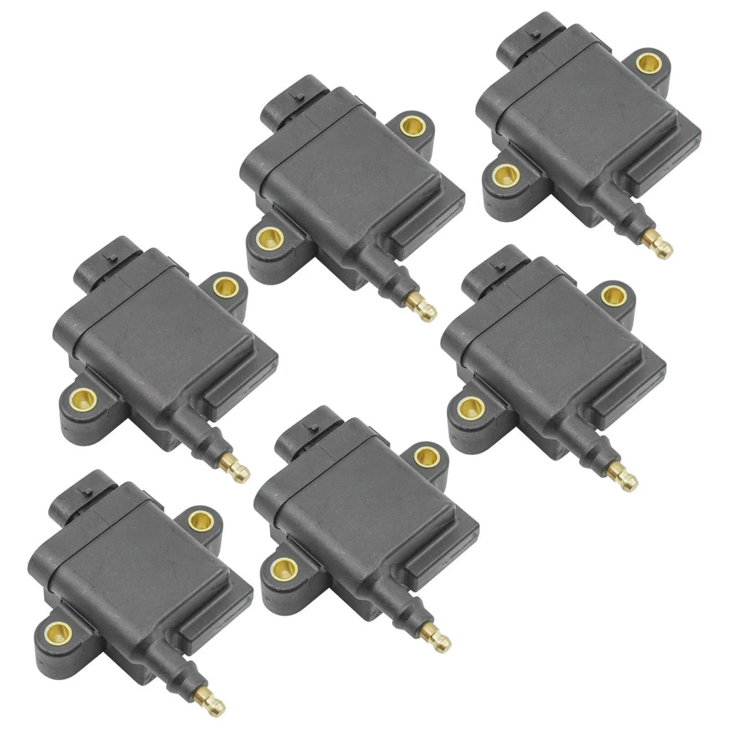 6-Pack Ignition Coils for Mercury Outboard 200 225 250 HP EFI (2000–2009)