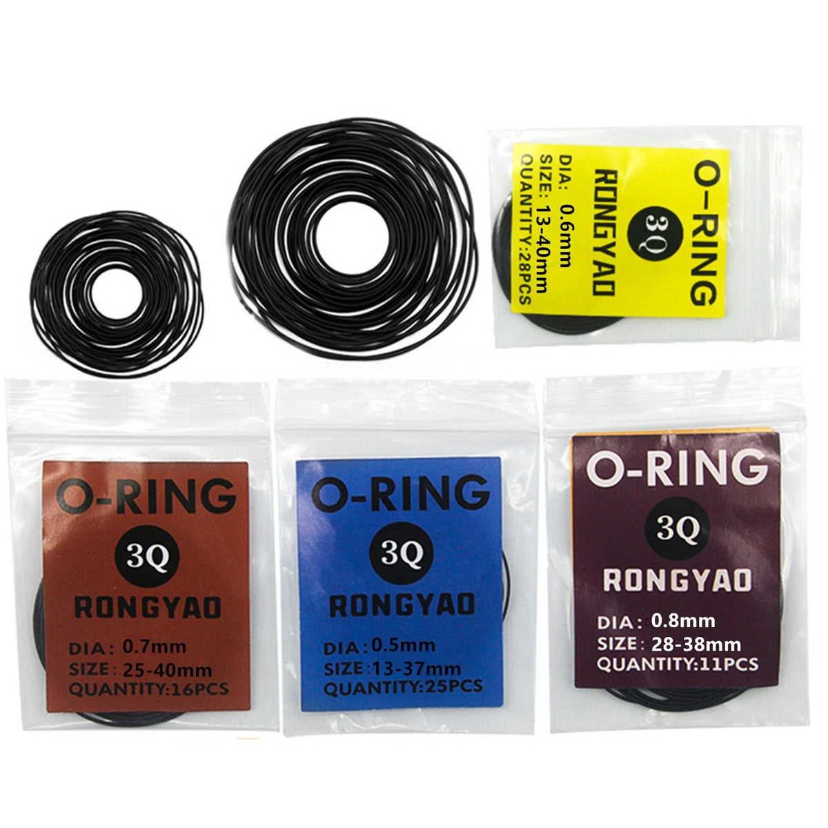 1 Bag Watch O-Ring Rubber Watch Back Cover Gaskets Repair Tool for Watchmaker