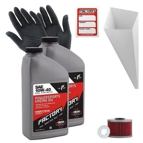 Factory Racing Parts 10W40 2Qt Oil Change Kit for Kawasaki KLX110, KLX140