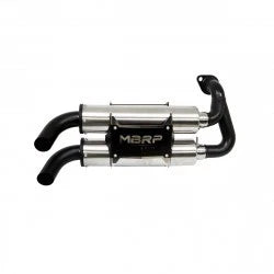 MBRP AT-9519PT Dual Stacked Slip-On Exhaust System for Polaris RZR & General