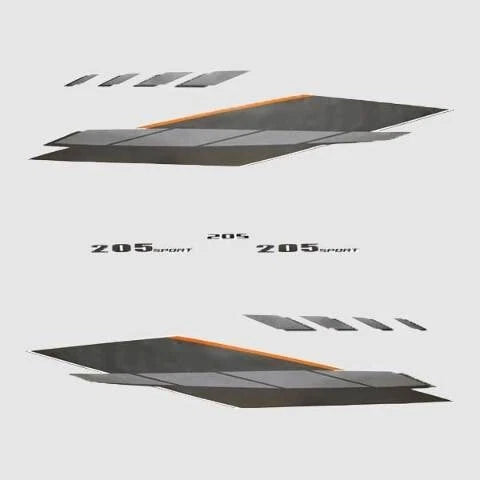 Sea Ray Boat Decal Kit 205SP-14 - 205 Sport Orange Silver (7PC)