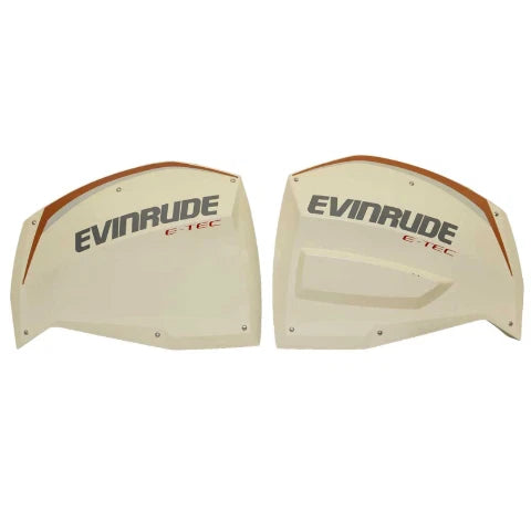 Evinrude Boat Engine Cowling Panels - E-TEC White (set of 2)