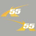 Mastercraft Boat Decal 7501586 - X55 Slider Sunrise Yellow (set of 2)