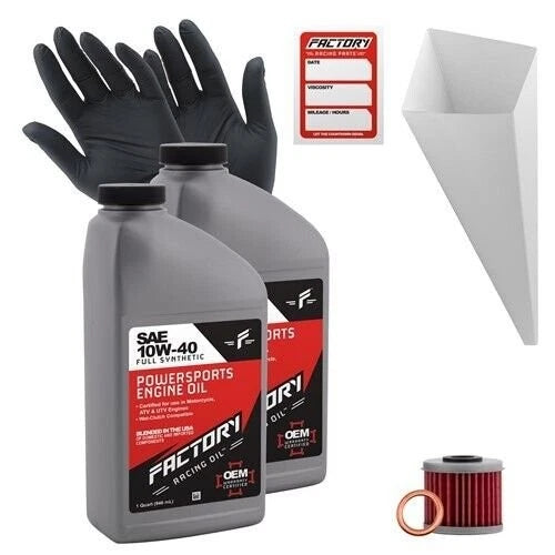 Factory Racing Parts 10W-40 2 Quart Oil Change Kit for Honda CRF250R CRF250RX