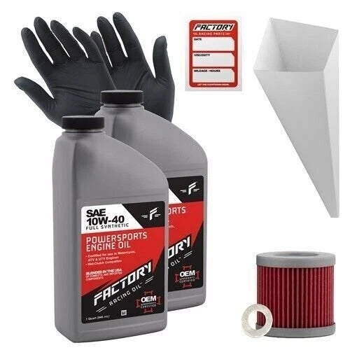 Factory Racing Parts 10W40 2Qt Oil Change Kit for Suzuki DR-Z400, DR-Z400SM