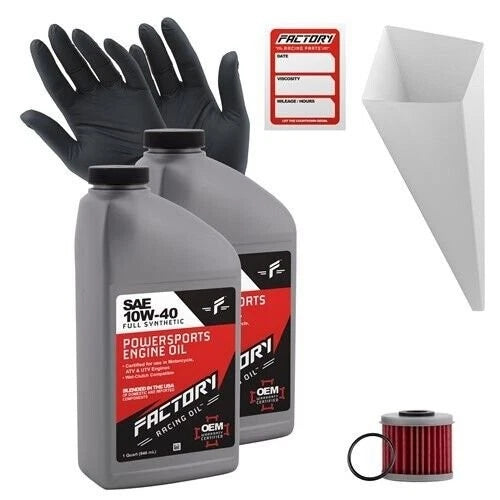 Factory Racing Parts 10W40 2 Quart Oil Change Kit for Honda CRF450R/RX CRF450RWE