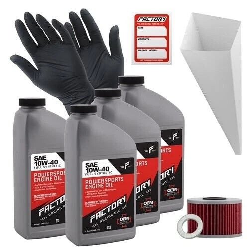 Factory Racing Parts 10W-40 4Qt Oil Change Kit for Honda TRX420FA/FPA Rancher AT