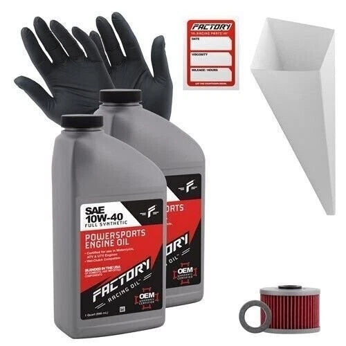 Factory Racing Parts 10W40 2Qt Oil Change Kit for Kawasaki KLX230S/R/SM KLX300R