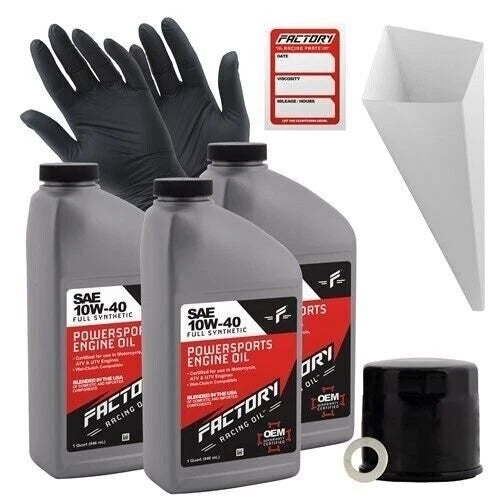 Factory Racing Parts 10W40 3Qt Oil Change Kit for Suzuki GSX-R600 GSX-R/S750