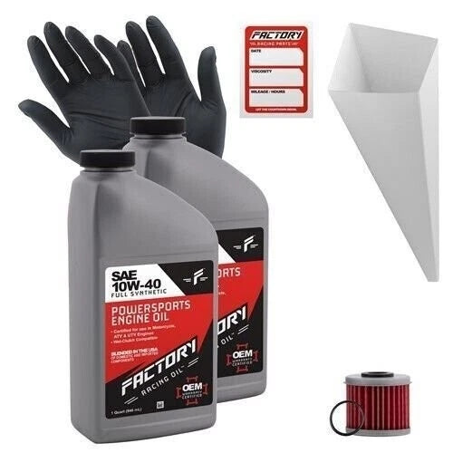 Factory Racing Parts 10W-40 2 Quart Oil Change Kit for Honda CRF450L 2019-2023