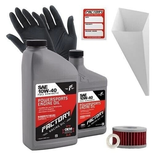Factory Racing Parts 10W40 1.5Qt Oil Change Kit for Suzuki DR-Z250 2001-2007