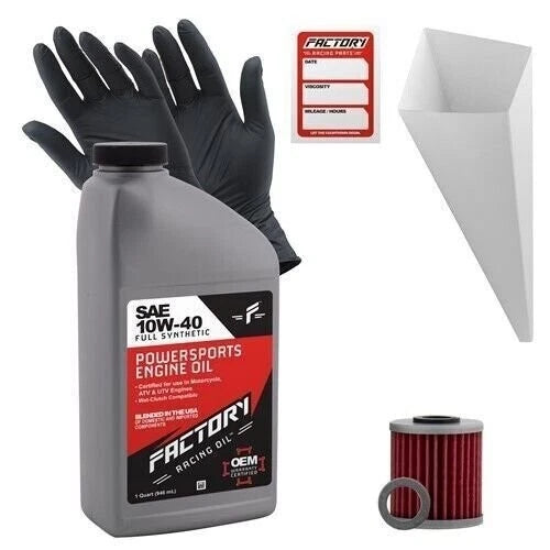 Factory Racing Parts 10W40 1Qt Oil Change Kit for Kawasaki KX250F KX250 KX250X