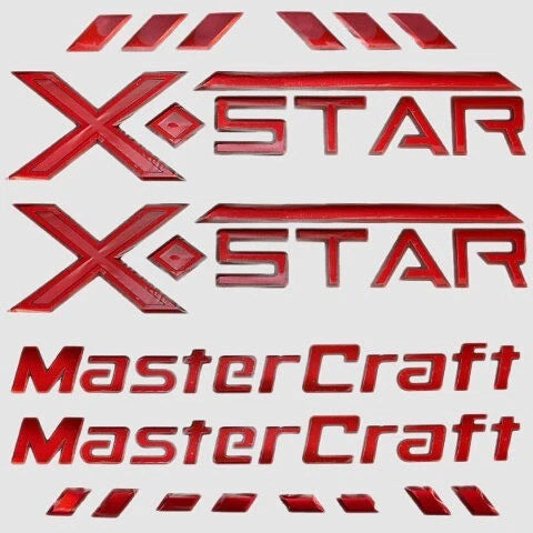 MasterCraft Boat Raised Decals 7501595 - X Star Pro Tour Red (kit)