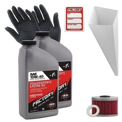 Factory Racing Parts 10W-40 2Qt Oil Change Kit for Honda CBR300R CMX300 CRF250L